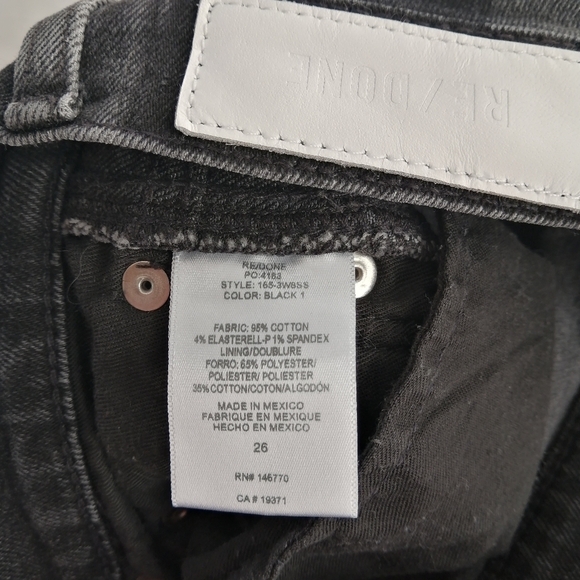 Re/Done Originals 80s Slim Straight Jeans in Black 26 (2) - Picture 12 of 16